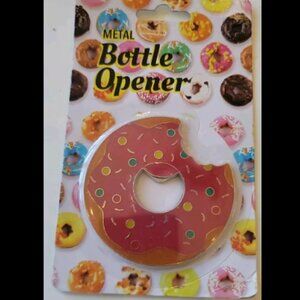 NEW Pop Art Pink Sprinkle Donut Metal Bottle Beer Opener